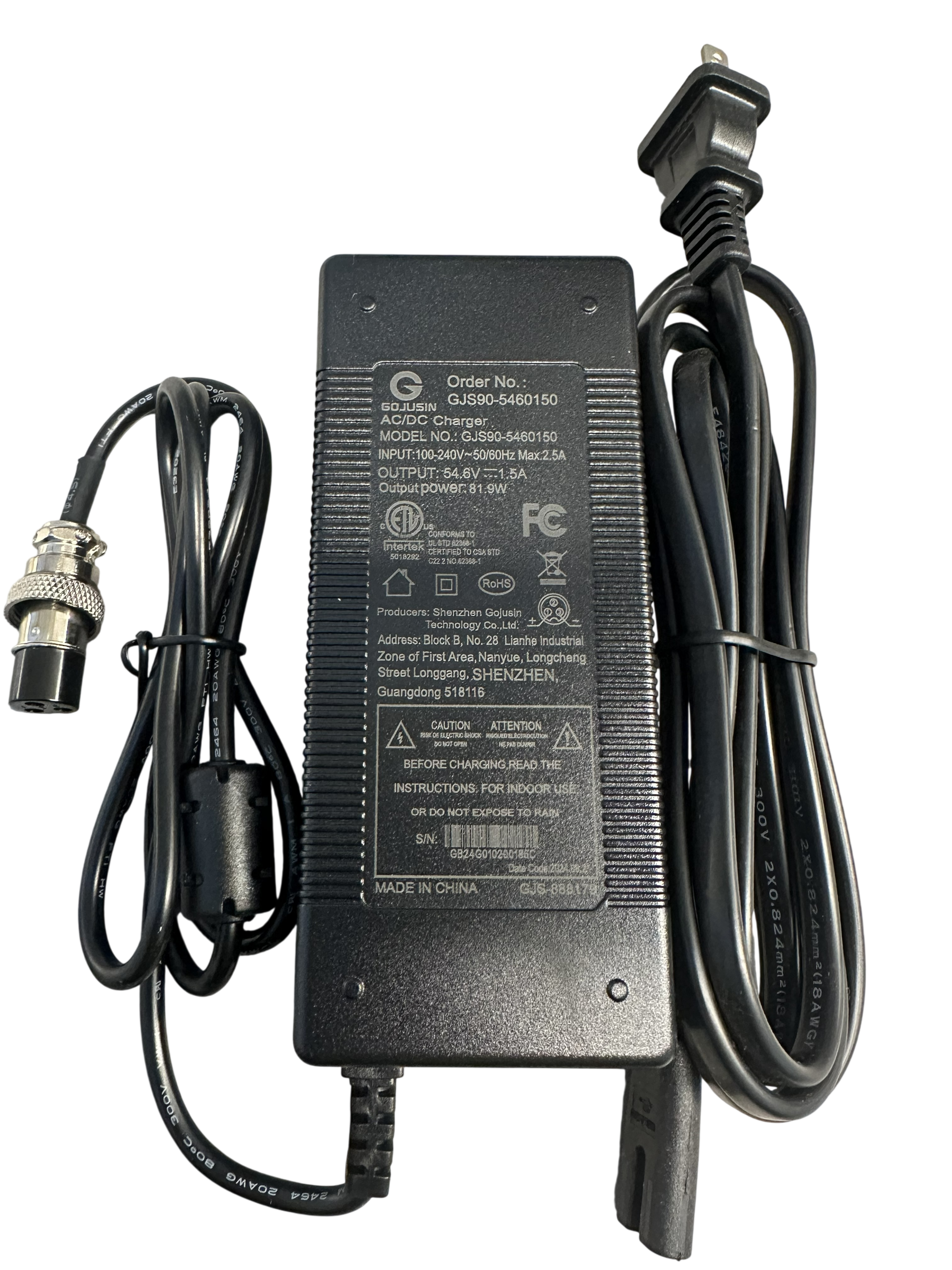 cargador patineta 48V