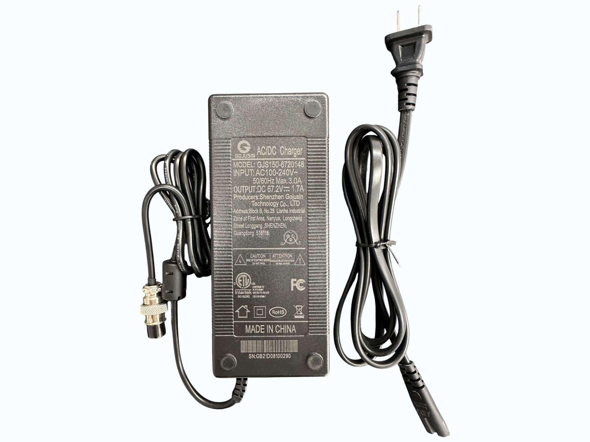 cargador 67.2V Vsett 10+