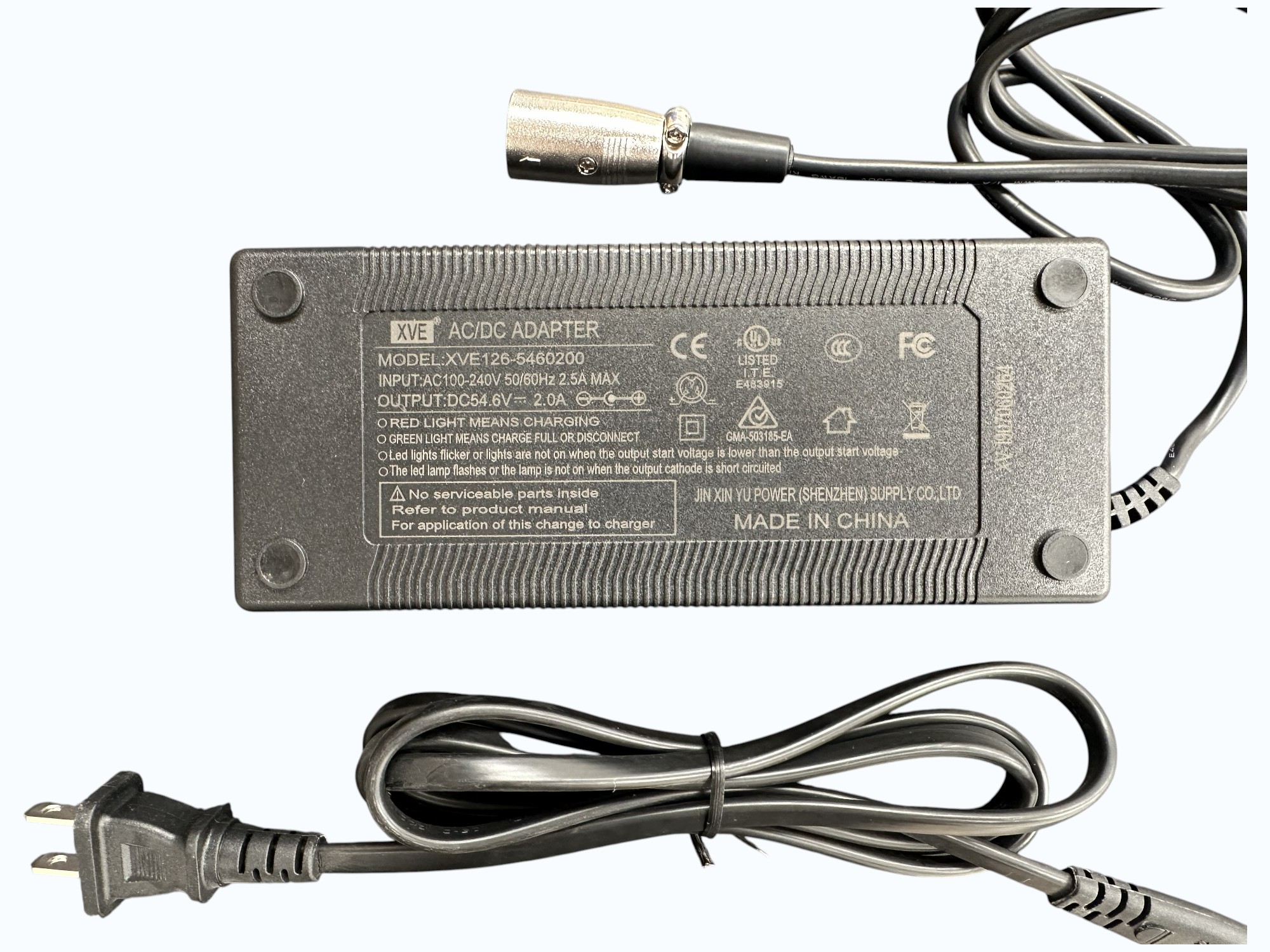 cargador para patineta inokim 54v